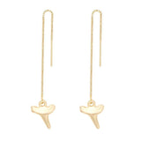 Shark Tooth Threader Earrings