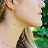 Shark Tooth Threader Earrings