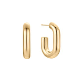 Oval Hoop Tube Earring