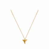 Franzie Golden Shark Tooth Pendant Necklace