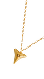 Franzie Golden Shark Tooth Pendant Necklace