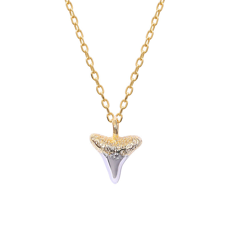 Shark Tooth Necklace Gold Shark Tooth Pendant Beach 