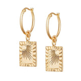 Sunburst Hoop Earrings