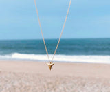 Franzie Golden Shark Tooth Pendant Necklace