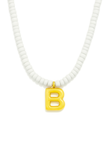Beaded Bubble Initial Necklace