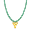 Beaded Bubble Initial Necklace