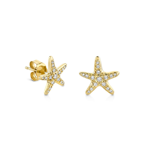 Starfish CZ Stud Earrings