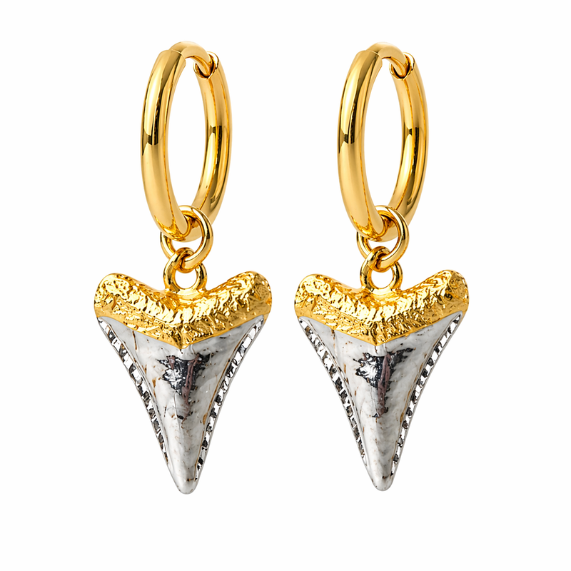 Ocean Edge Shark Earrings