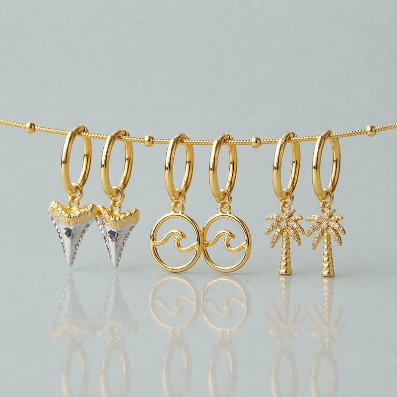 Ocean Edge Shark Earrings