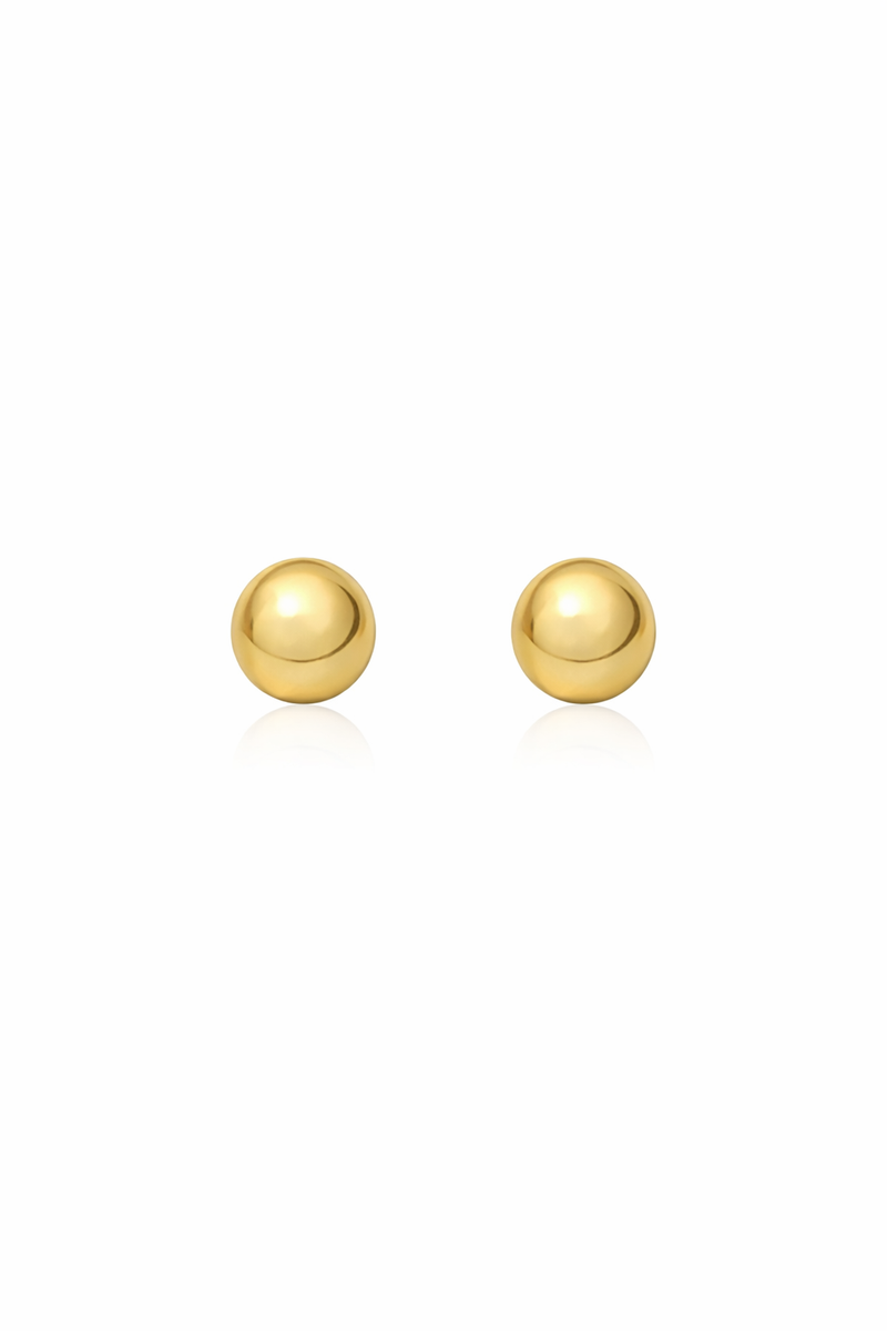 Gold Ball Stud Earrings