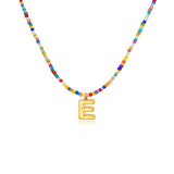 Beaded Bubble Initial Necklace