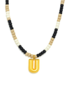 Beaded Bubble Initial Necklace