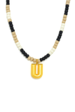 Beaded Bubble Initial Necklace