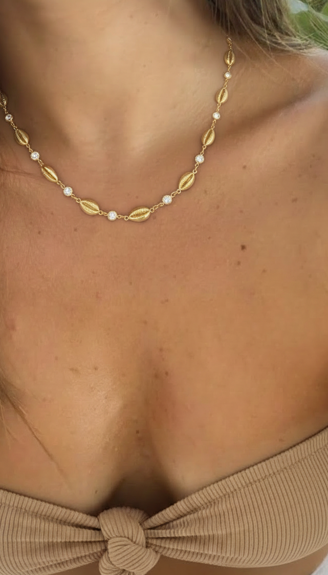 Back to Gold Cowrie Necklace
