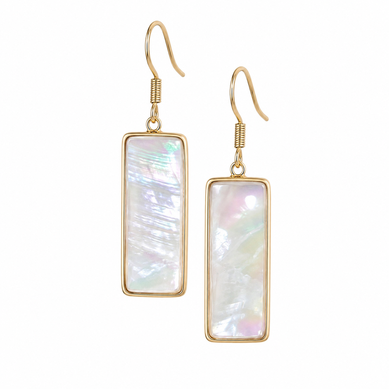 Tide Pool Mother of Pearl Drop Earrings