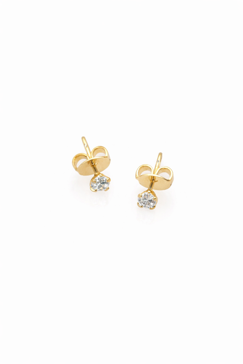 Tiny CZ Stud Earrings