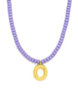 Beaded Bubble Initial Necklace