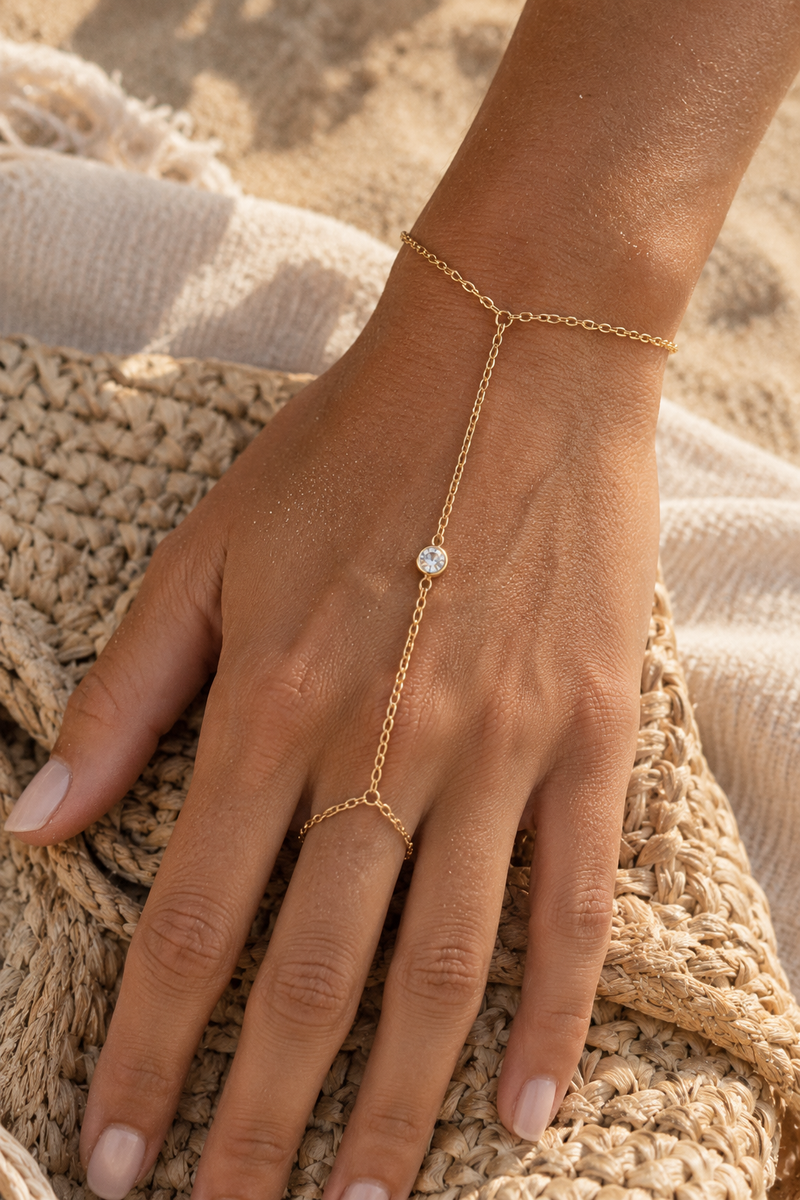 Crystal Drop Hand Chain