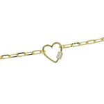 Everlong Heart Carabiner Paperclip Necklace