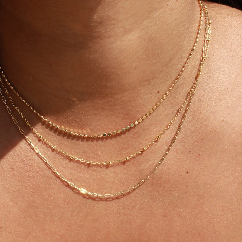 Flat Disc Necklace