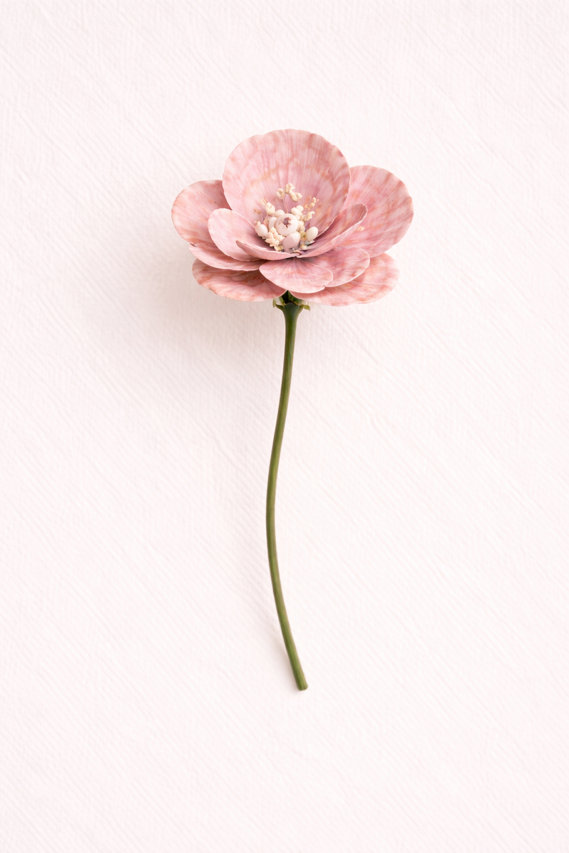 Driftwood Peony - handmade shell floral