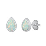 Sri Lanka White Opal Stud Earrings