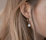 Fresh Pearl Hoop Earrings