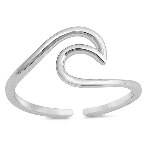Wave Toe Ring