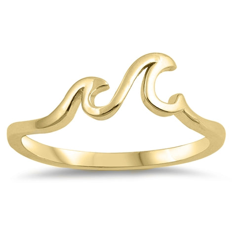 Golden Waves Ring