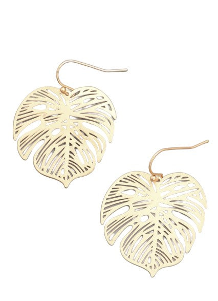 Monstera Leaf Earrings