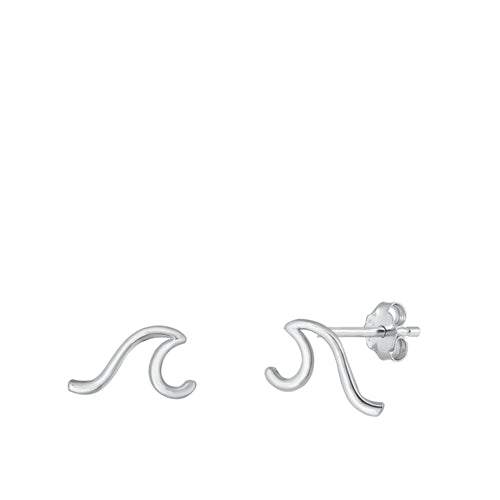 With the Waves Stud Earring